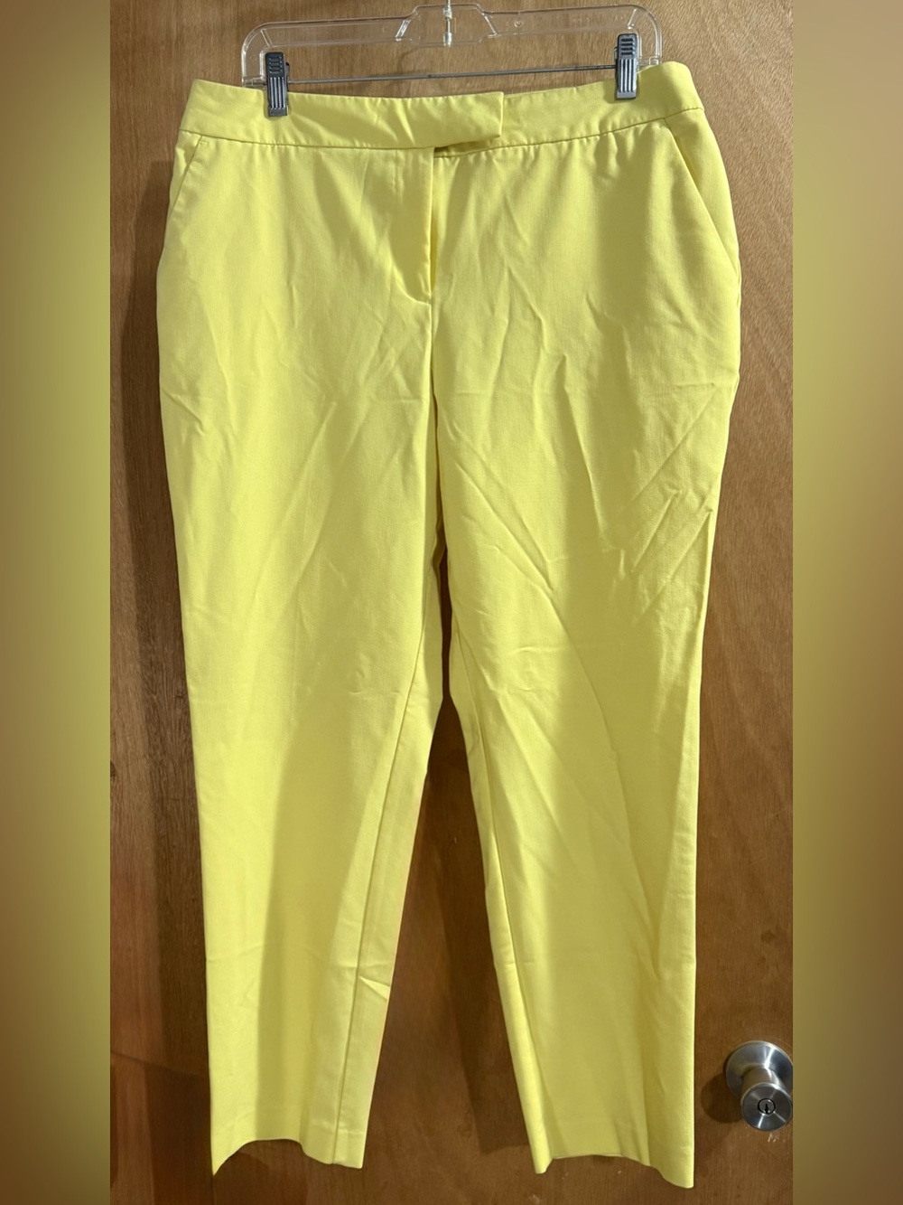 Worthington Lemon Yellow Ponte Ankle Pants